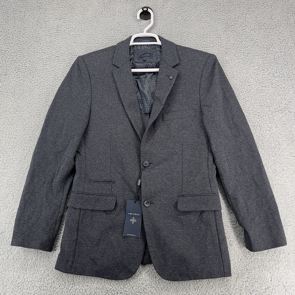 7Diamonds Blazer Mens Medium Blue Kent Fit Knit Sport‎ Coat Jacket Stretch NWT